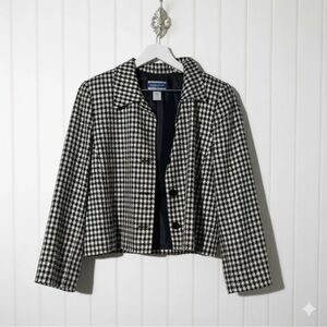 Pendleton Black and White Checkered Blazer
